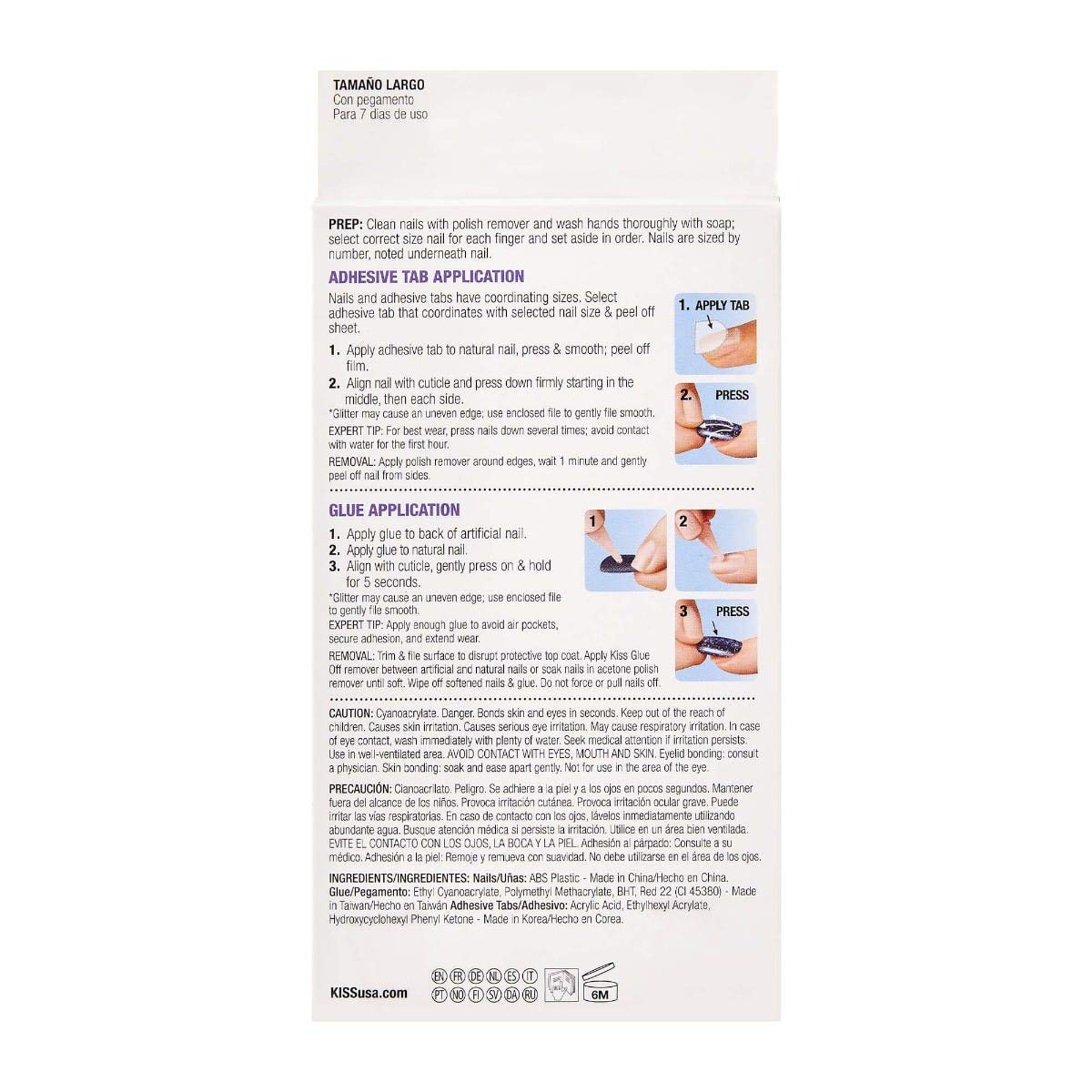 KISS Voguish Fantasy Nailsc Ready - to - Wear - VIP Extensions