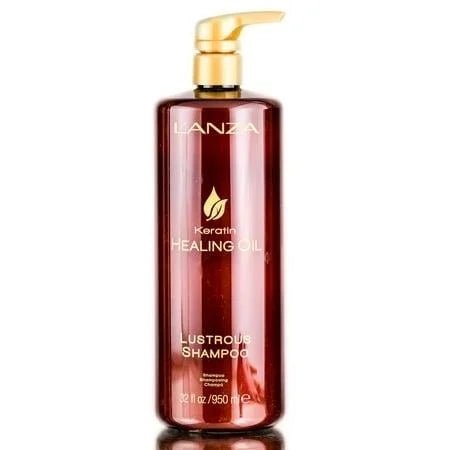 L'anza Keratin Healing Oil Lustrous Shampoo for Damaged Hair – Nourishes, Repairs, and Boosts Hair Shine and Strength for a Perfect Silky Look, Sulfate-Free, Parabens-Free 32 OZ - VIP Extensions