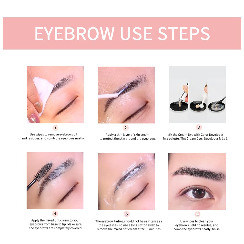 Lash & Brow Tint Kit, Professional Semi - Permanent 2 - IN - 1 - VIP Extensions