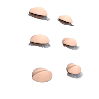 Lashes Training Head Eyes replacement Set of 3 pairs - VIP Extensions