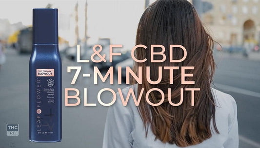 Leaf & Flower CBD 7 Minute Blowout Blow Dry Spray 6 oz / 175ml NEW Heat Protection - VIP Extensions