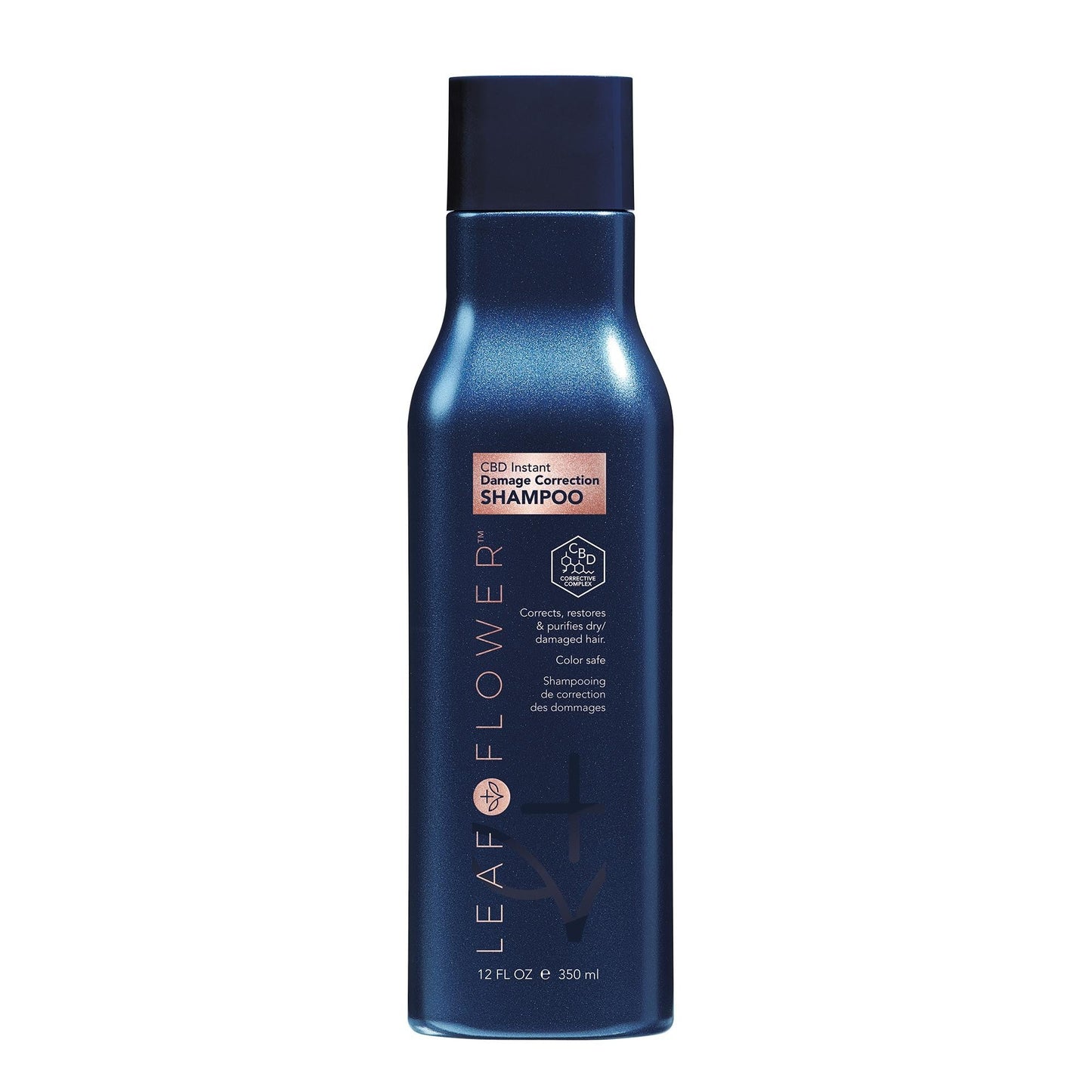 Leaf & Flower CBD Instant Damage Correction Shampoo 12 oz / 350ml NEW Sulfate Free - VIP Extensions