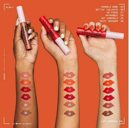 Lip Lingerie XXL Long - Lasting Matte Liquid Lipstick hot caramelo - VIP Extensions