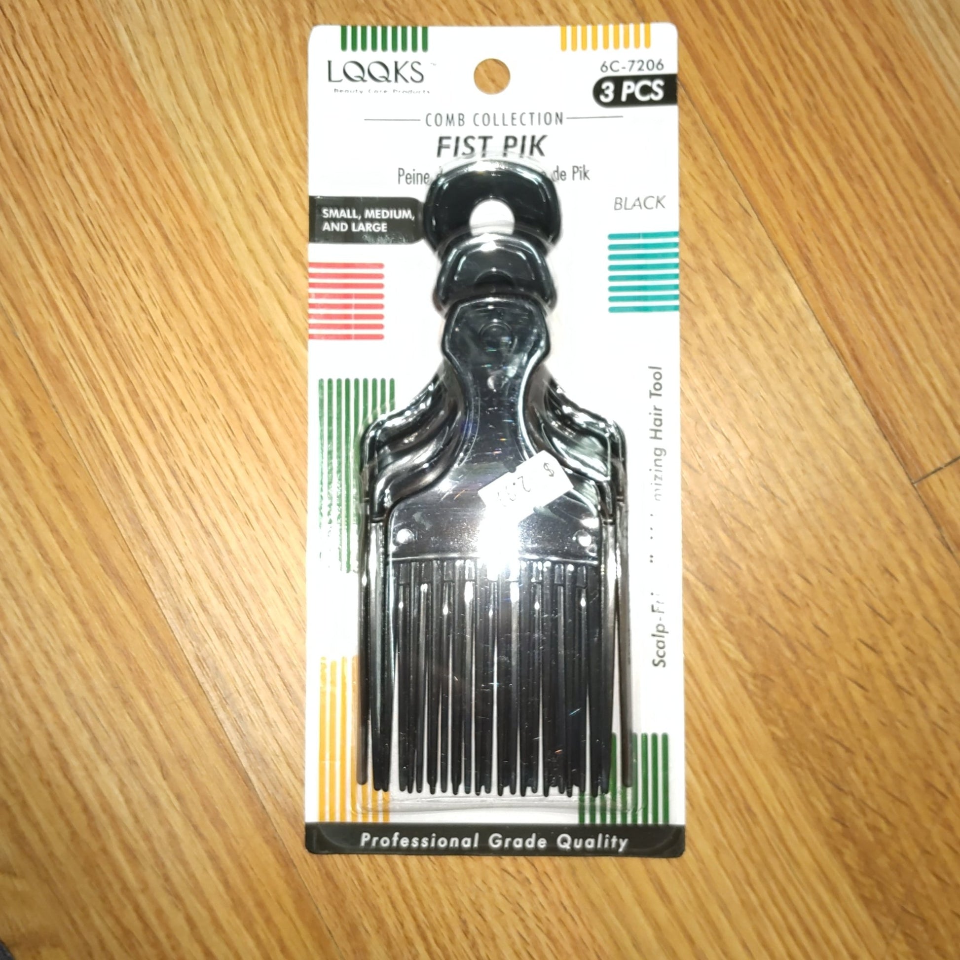 Looks 3 Pc Afro Fist Pik Black - VIP Extensions