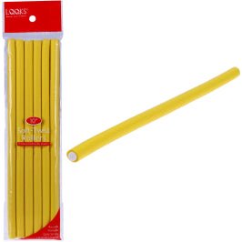 LQQKS 10" SOFT - TWIST ROLLER 6CT YELLOW (3/8 INCH) - VIP Extensions