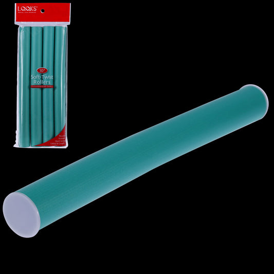 LQQKS 10" SOFT - TWIST ROLLER GREEN 1" - VIP Extensions