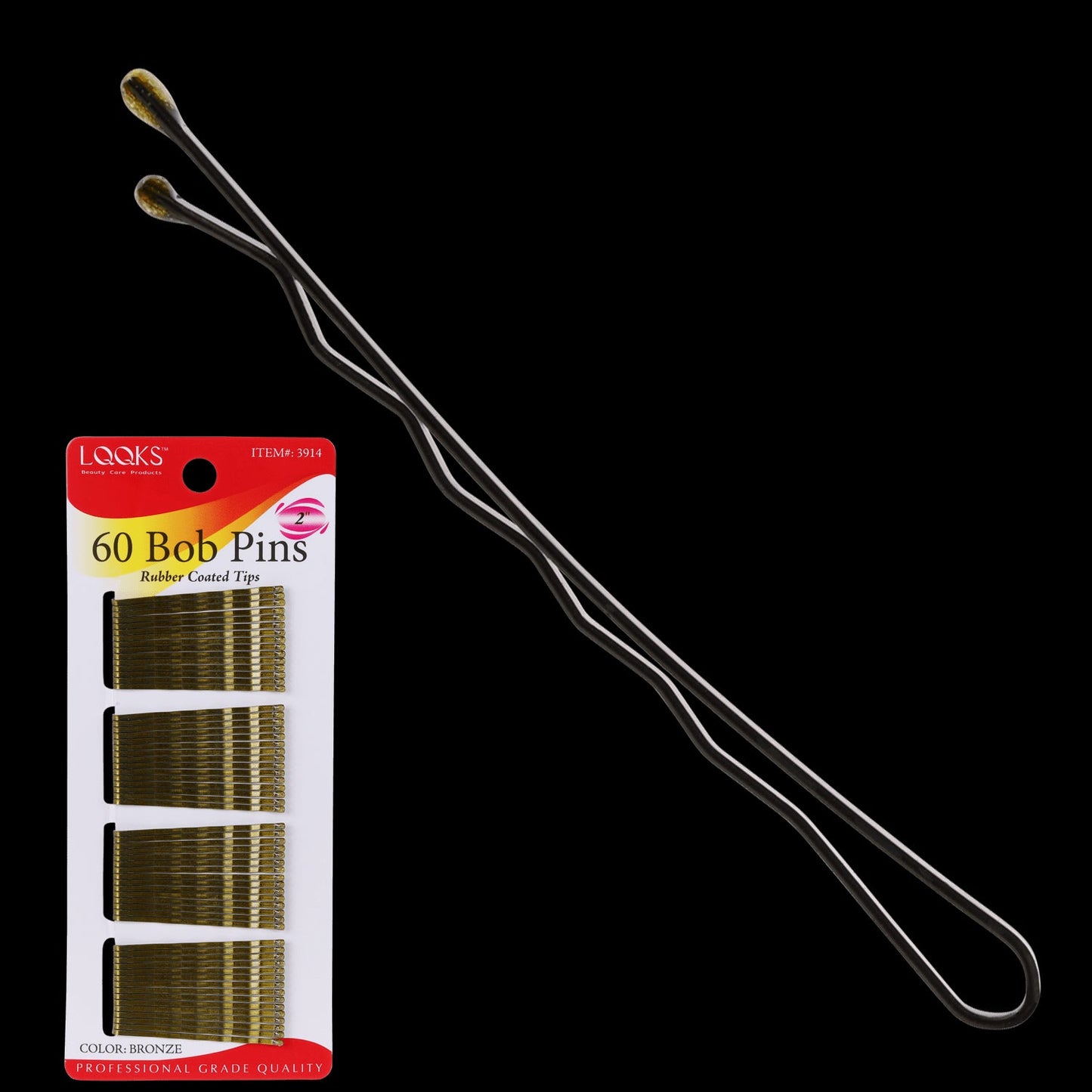 LQQKS 60 Bob Pins Bronze - VIP Extensions