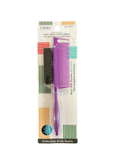 LQQKS DUAL HEAD COMB & BRUSH ABS 1PC - VIP Extensions