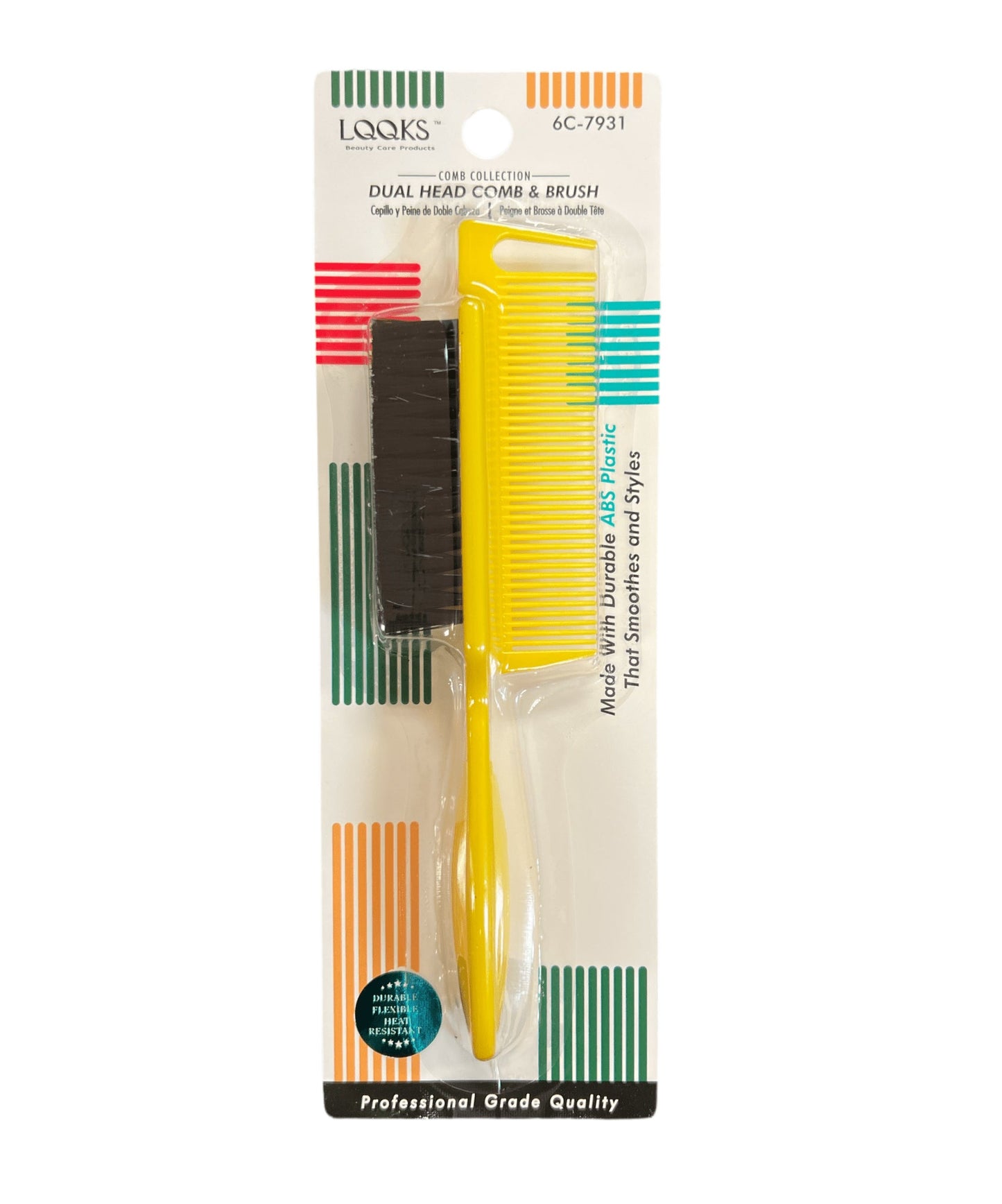LQQKS DUAL HEAD COMB & BRUSH ABS 1PC - VIP Extensions