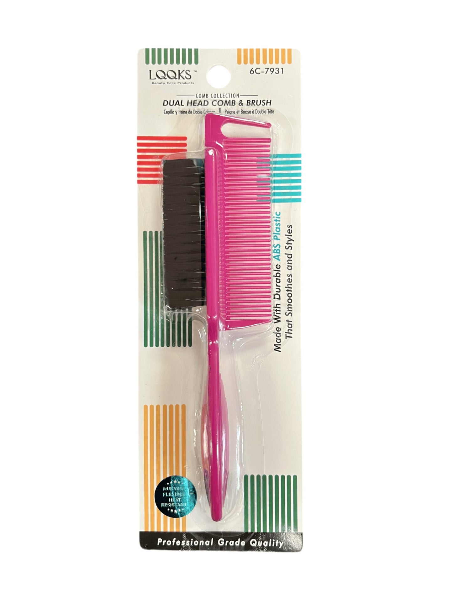 LQQKS DUAL HEAD COMB & BRUSH ABS 1PC - VIP Extensions
