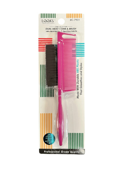LQQKS DUAL HEAD COMB & BRUSH ABS 1PC - VIP Extensions