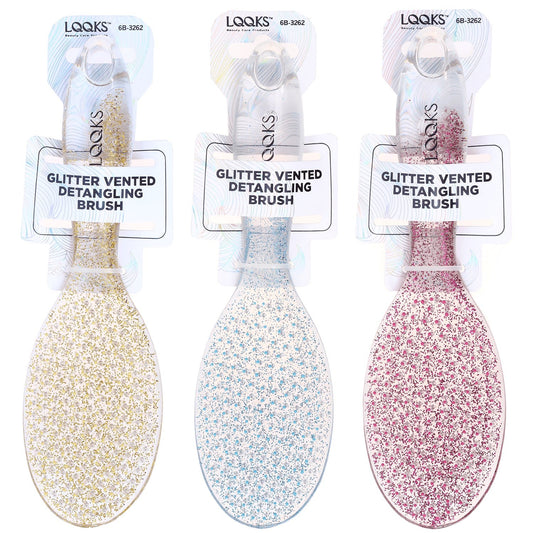 LQQKS GLITTER VENTED DETANGLING BRUSH - VIP Extensions