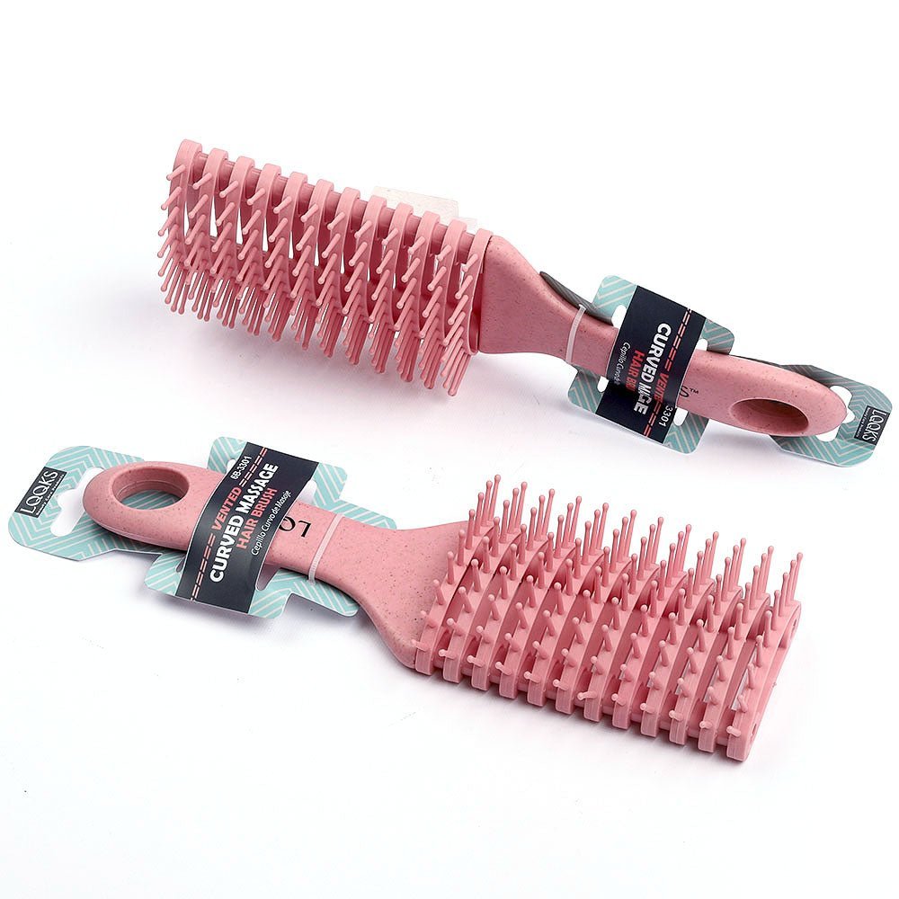LQQKS VENTED CURVED MASSAGE HAIR BRUSH - VIP Extensions