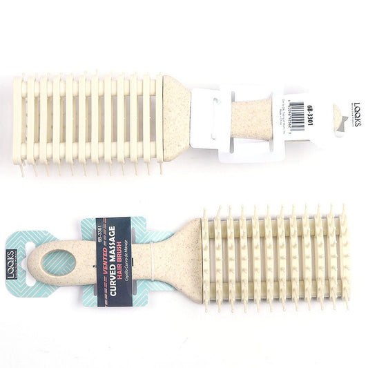 LQQKS VENTED CURVED MASSAGE HAIR BRUSH - VIP Extensions