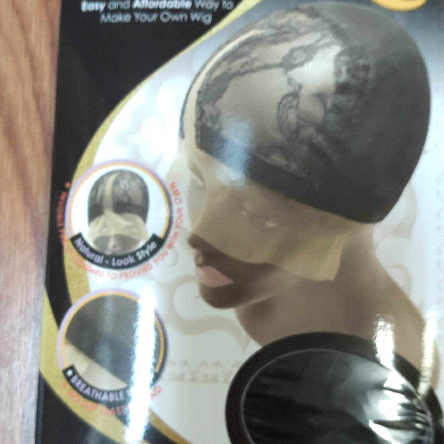 Make your Own Wig Qfitt 5062 Black "L" Part Stretch Mesh Wig Cap - VIP Extensions