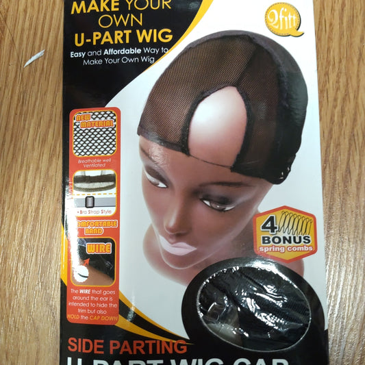 Make your own Wig U - Part Wig cap Side parting 5014 Black - VIP Extensions