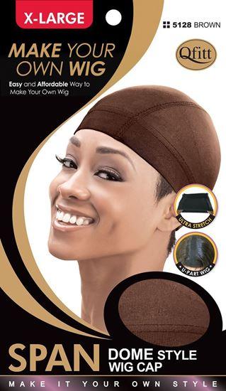 Make your Own Wig X-Large 5128 Brown Dome Span Style Wig Cap - VIP Extensions