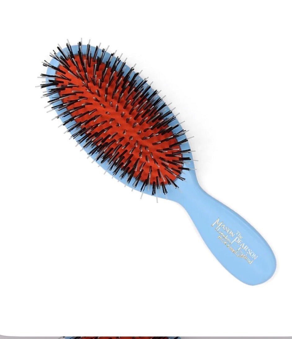Mason Pearson Child's Pocket Hair Brush CB4 (Pure Boar Bristle) - NIB - Blue