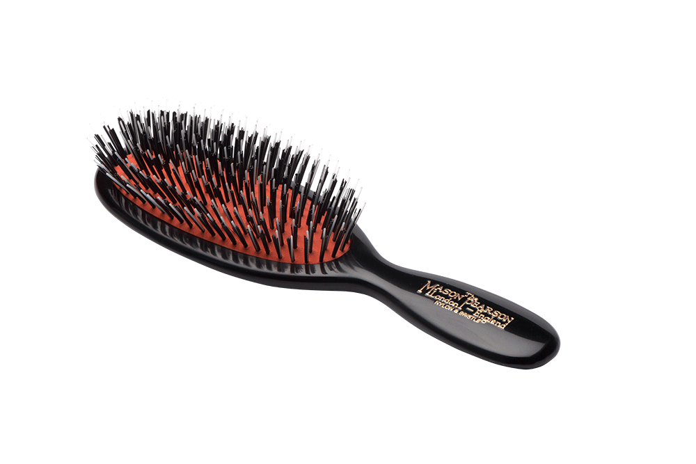 Mason Pearson Pocket Bristle & Nylon Hair Brush – BN4 Dark Ruby - VIP Extensions