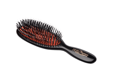 Mason Pearson Pocket Bristle & Nylon Hair Brush – BN4 Dark Ruby - VIP Extensions