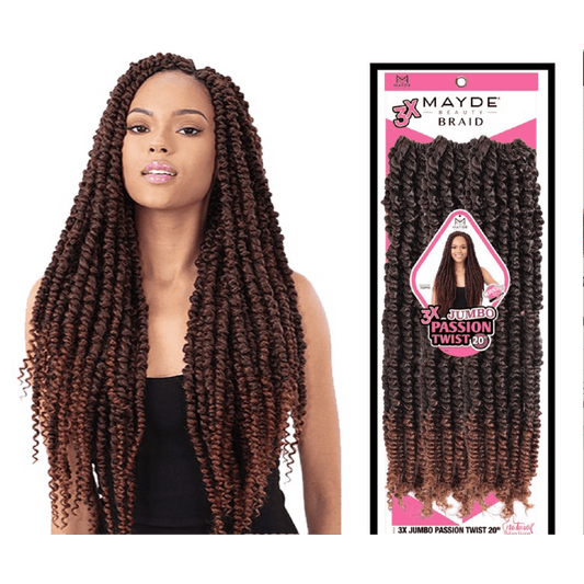 Mayde Beauty Braid 3X Jumbo Passion Twist 20" - VIP Extensions