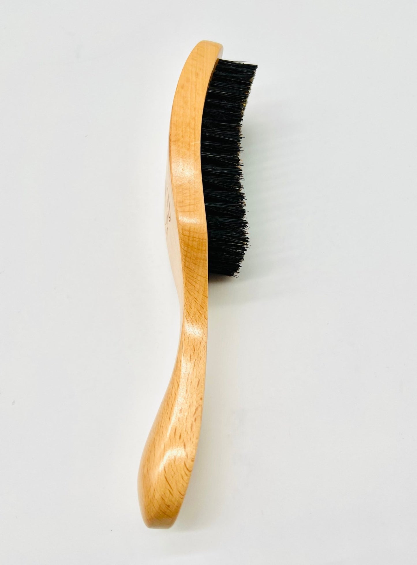 MEN'S WOOD GROOMING WAVE BRUSH MEDIUM HARD NATURAL 3PC PVC - VIP Extensions