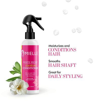 Mielle Organics White Peony Sulfate - Free Leave - In Conditioner, Color Safe, 8oz - VIP Extensions