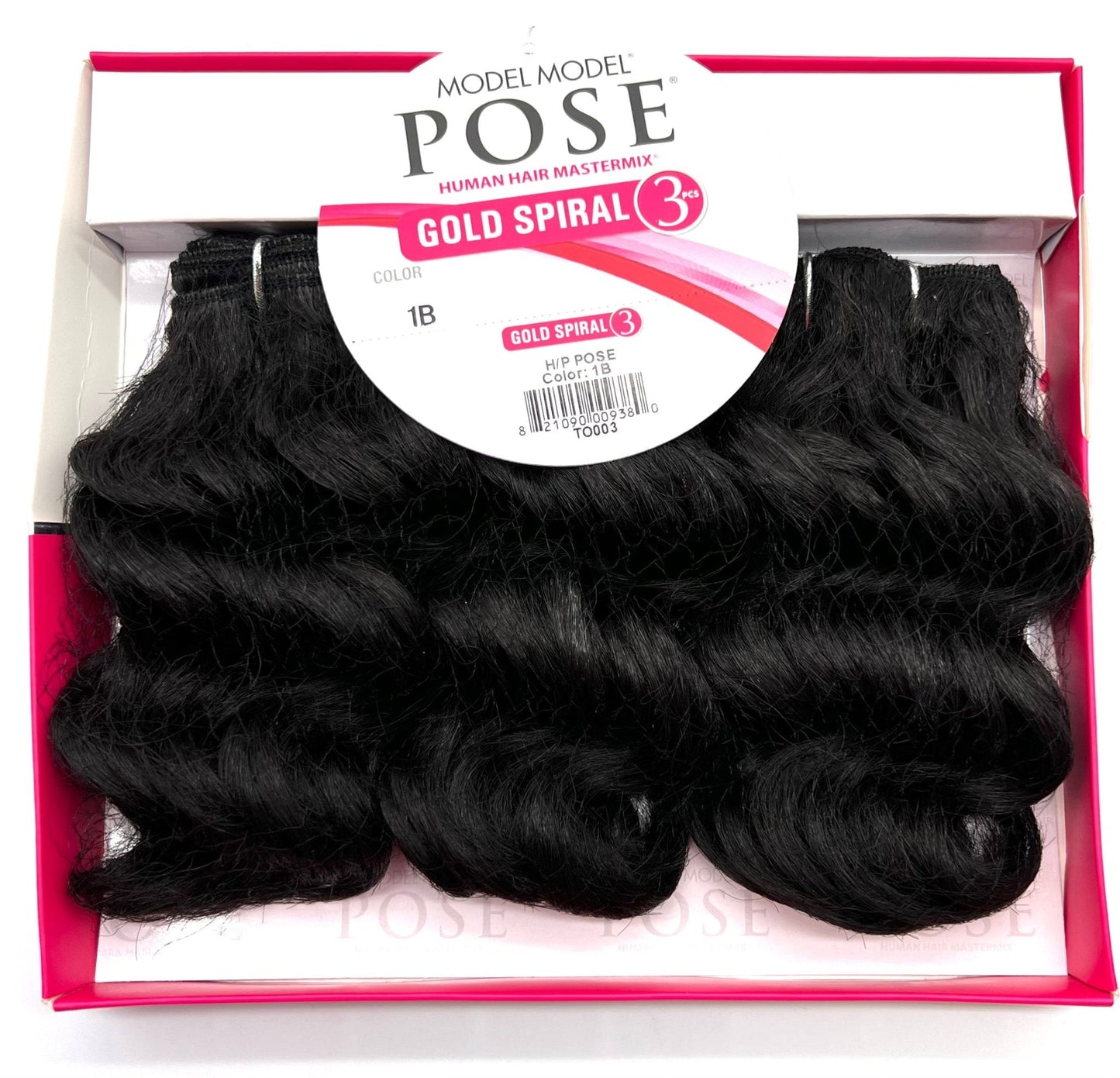 Model Model POSE Human Hair Blend GOLD SPIRAL 3PCS - VIP Extensions