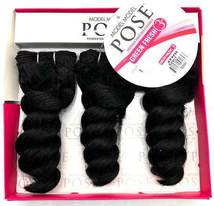Model Model Pose Human Hair Blend Green Fresh 3PCS - VIP Extensions