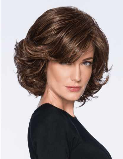Modern Flair Wig Color R2 Ebony - Hairdo Wigs Mid - Length Layered Soft Wave Bob TRU2Life Heat Friendly Synthetic - VIP Extensions