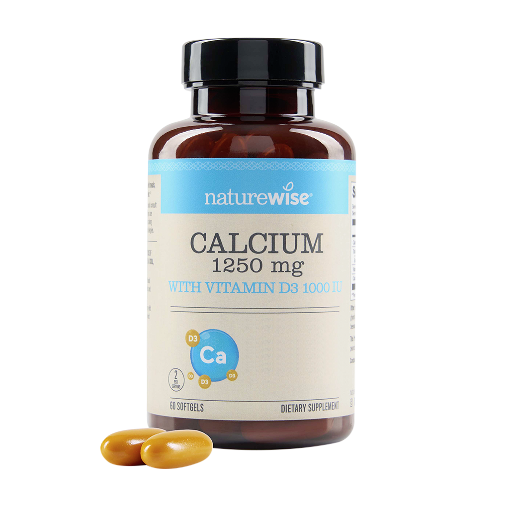 NatureWise Calcium 1250 mg with Vitamin D3 1000 IU, 60 softgels