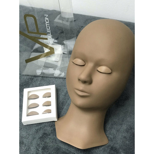 New Eyelash Practice Mannequin with 3 sets of removable eyes. - VIP Extensions