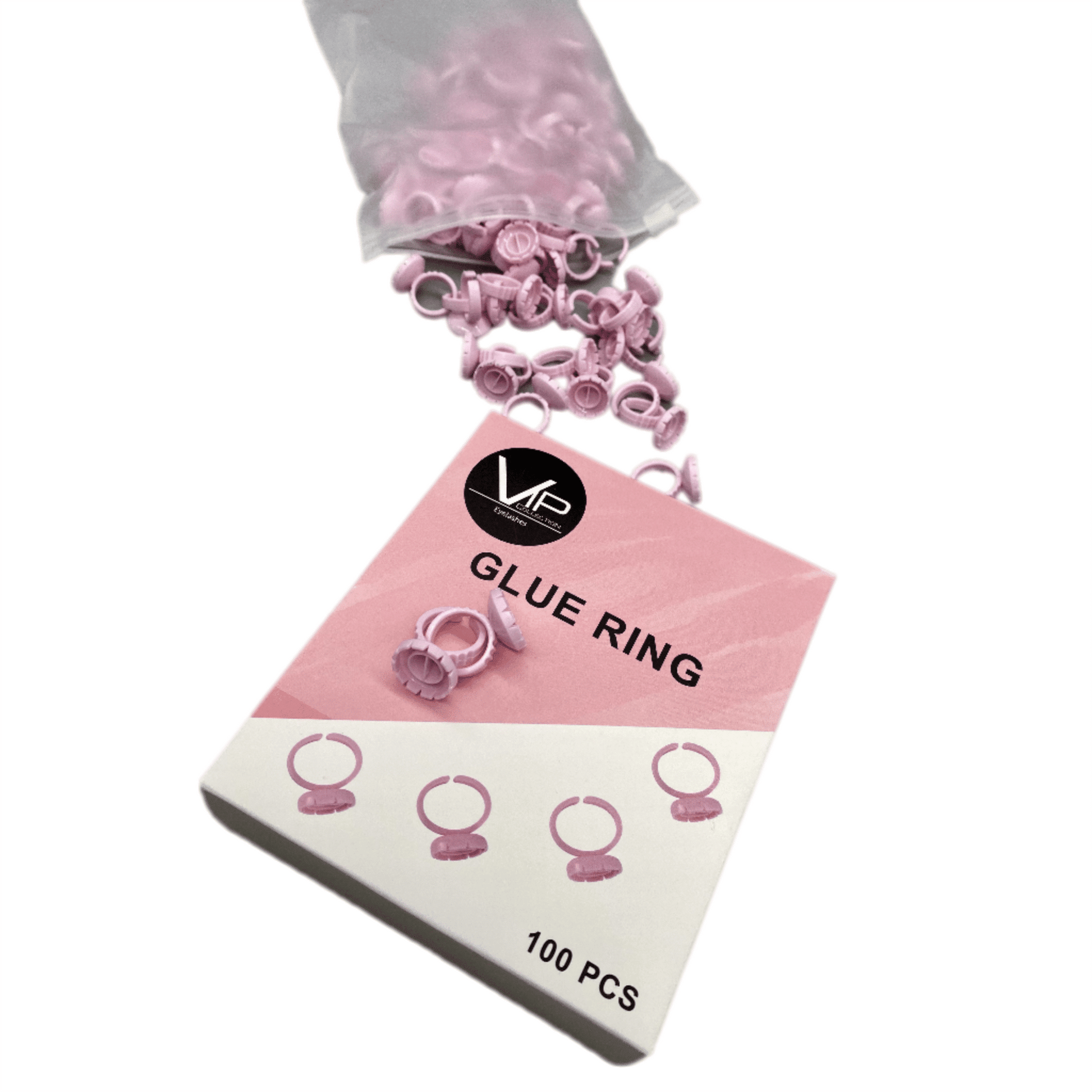 New! VIP Glue Ring and Easy Fan Cup! Two in one! 100pcs bag - VIP Extensions