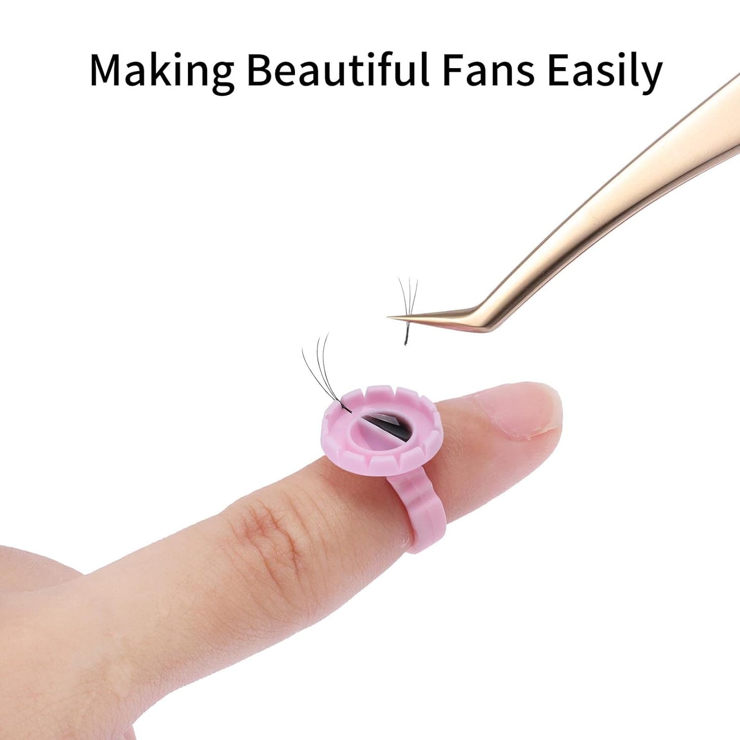 New! VIP Glue Ring and Easy Fan Cup! Two in one! 100pcs bag - VIP Extensions
