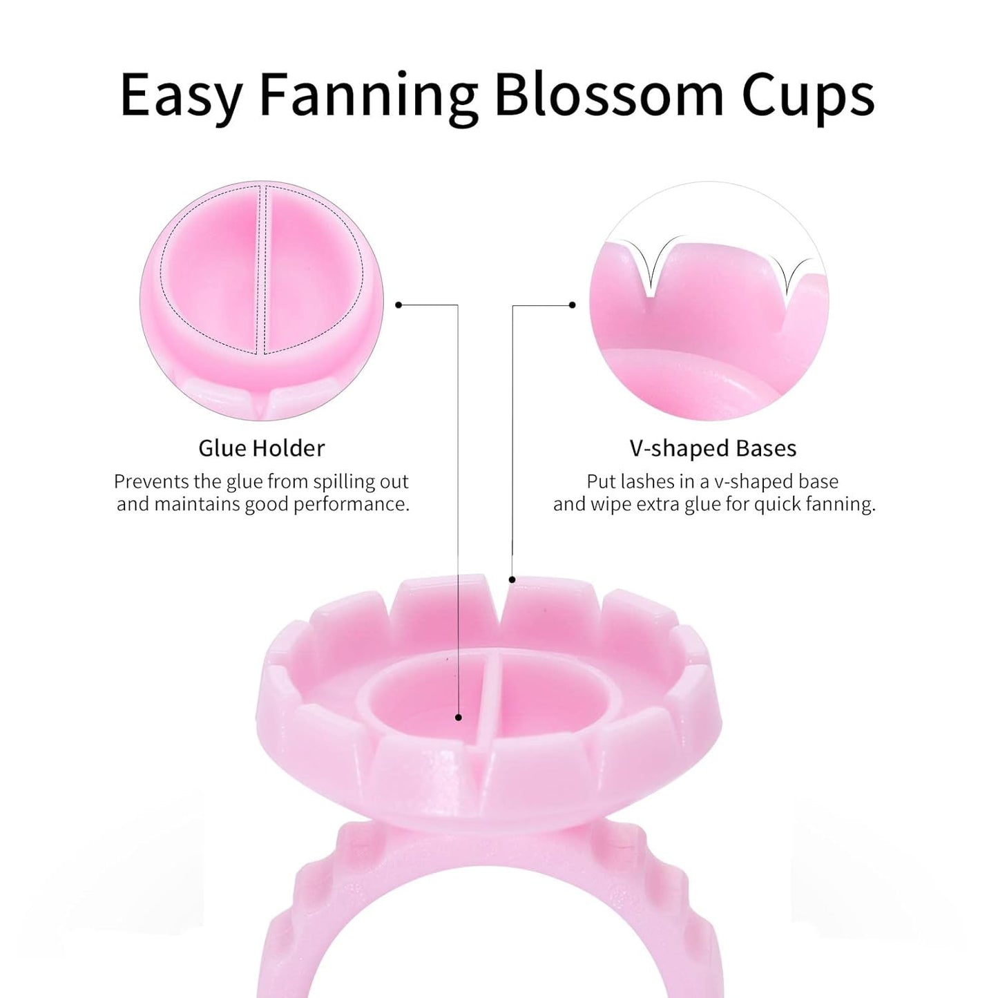 New! VIP Glue Ring and Easy Fan Cup! Two in one! 100pcs bag - VIP Extensions