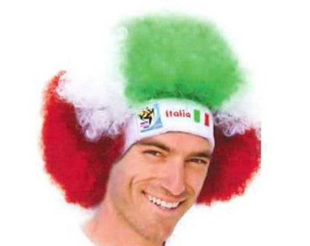 Official FIFA Soccer Afro Wig – Italy – Vintage/Collectible (2010 Collection) - VIP Extensions