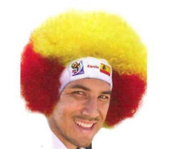 Official FIFA Soccer Afro Wig – Spain – Vintage/Collectible (2010 Collection) - VIP Extensions