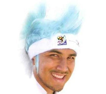 Official FIFA Soccer Mohawk Wig 25-Count Case Pack – Argentina – Vintage/Collectible (2010 Collection) - VIP Extensions
