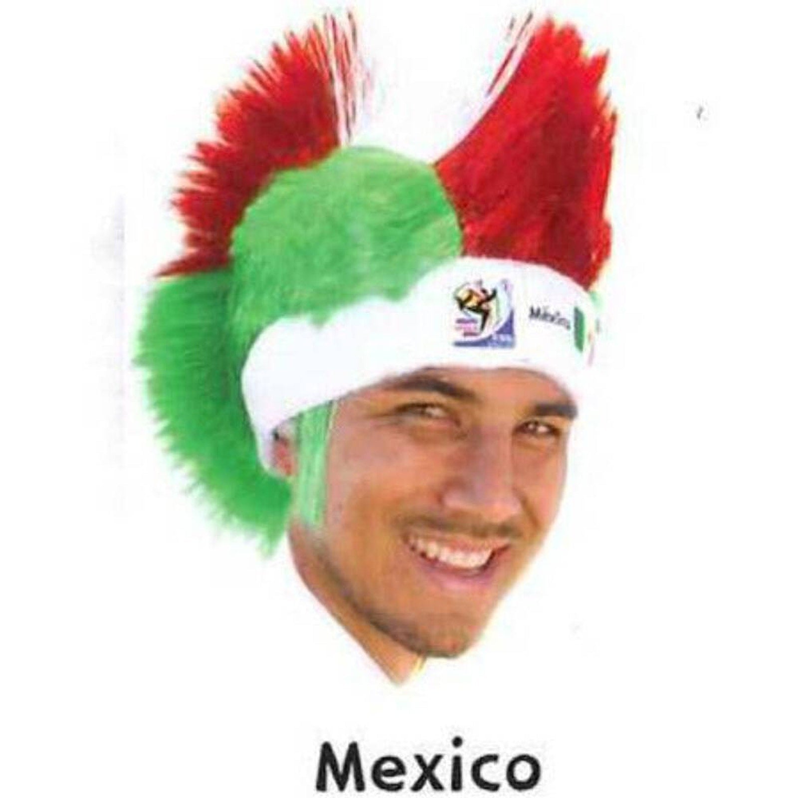 Official FIFA Soccer Mohawk Wig 25-Count Case Pack – Mexico – Vintage/Collectible (2010 Collection) - VIP Extensions