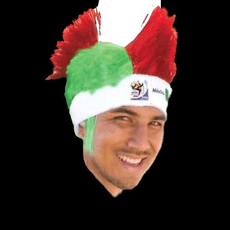 Official FIFA Soccer Mohawk Wig Hat - 25 pcs per box - VIP Extensions