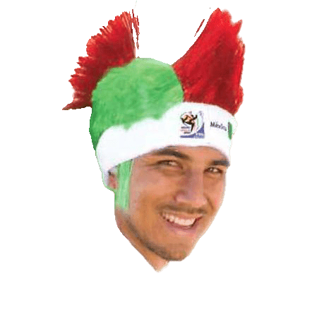 Official FIFA Soccer Mohawk Wig Hat - 25 pcs per box - VIP Extensions