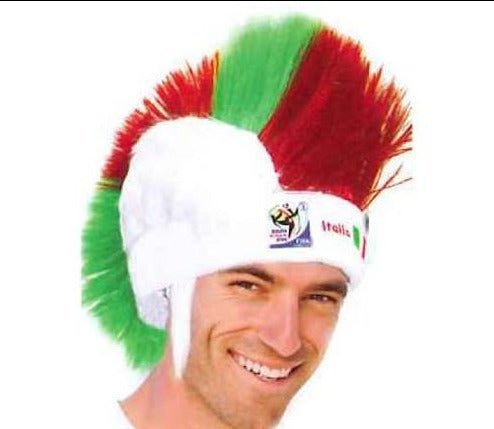 Official FIFA Soccer Mohawk Wig – Italy – Vintage/Collectible (2010 Collection) - VIP Extensions