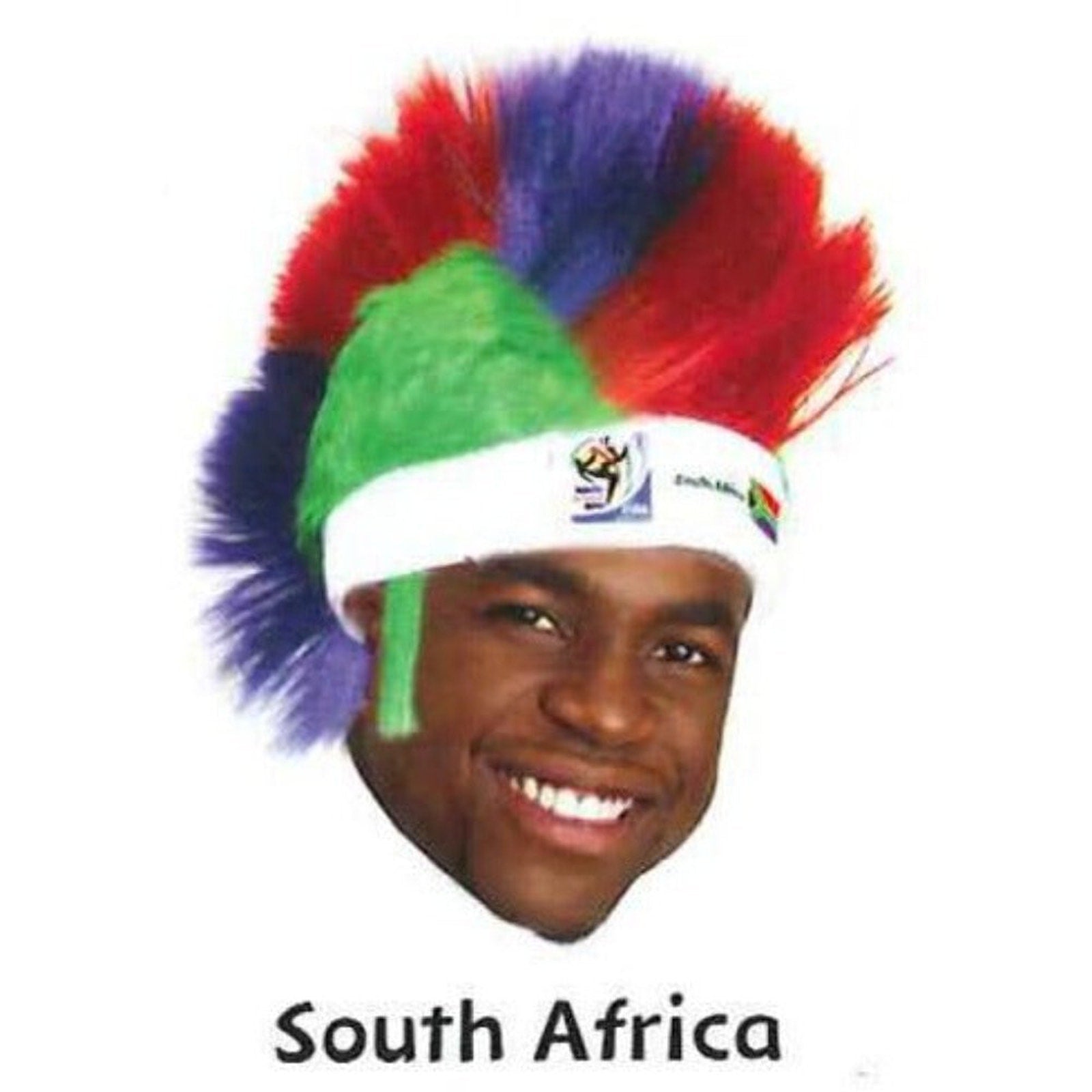Official FIFA Soccer Mohawk Wig – South Africa – Vintage/Collectible (2010 Collection) - VIP Extensions