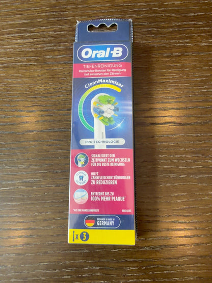 Oral-B Deep Clean CleanMaximiser EB25RB-3 brush heads 3-pack front
