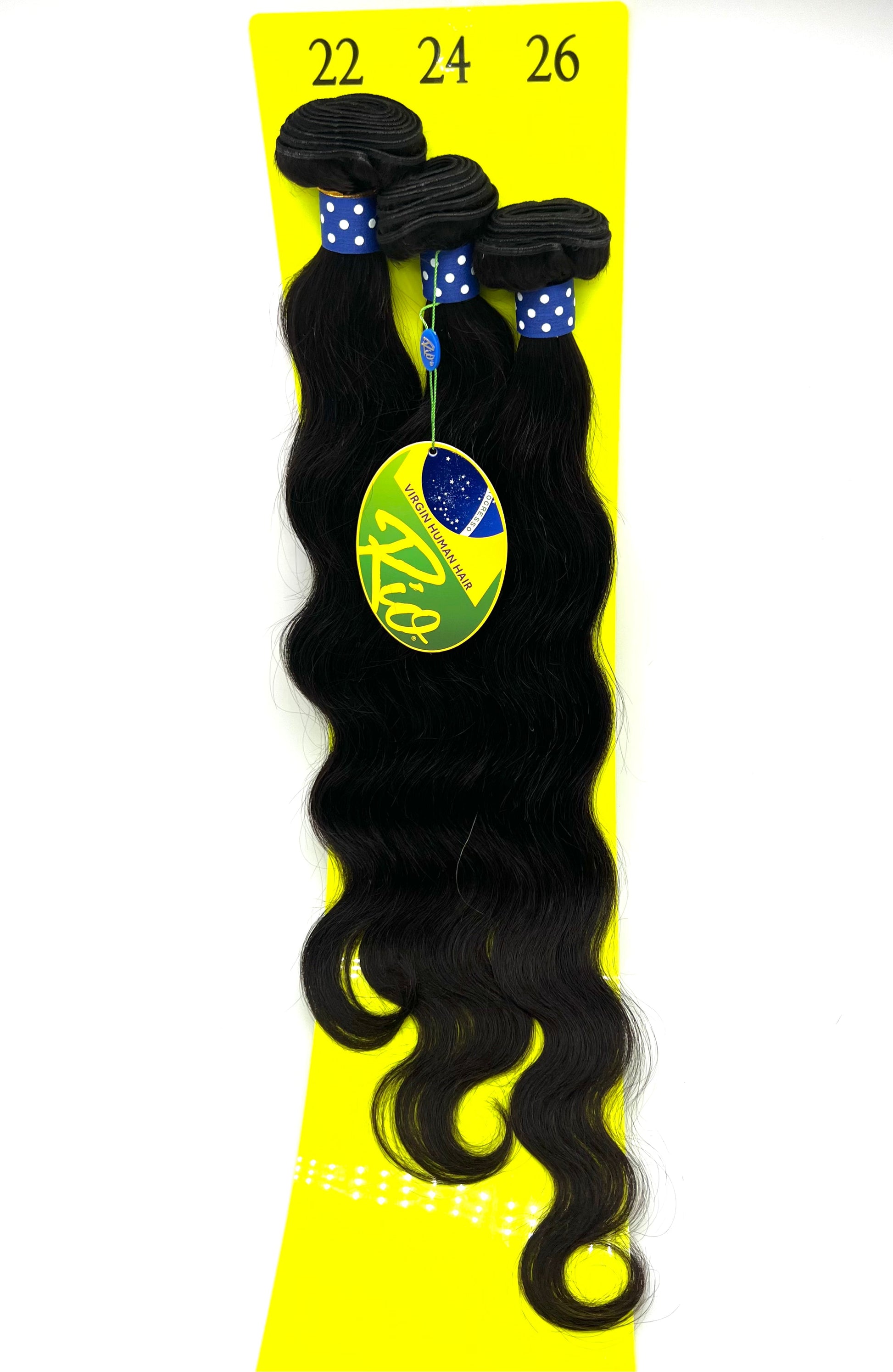 Rio 100% Virgin Remy Human Hair Body Wave 3-Bundle Deal, 22/24/26 in