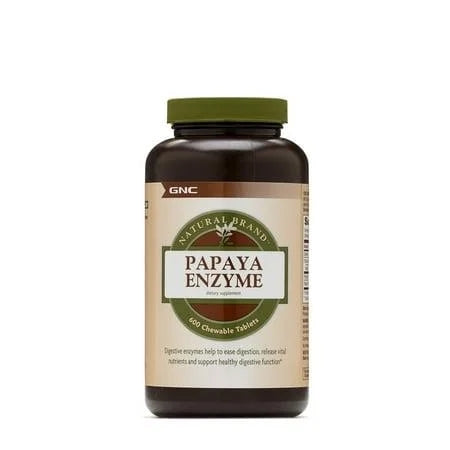 GNC Natural Brand Papaya Enzyme, 600 Chewable Tablets