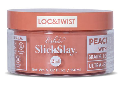 Esha Slick N Slay 3-in-1 Braid and Edge Gel, 5.07 oz, Peach