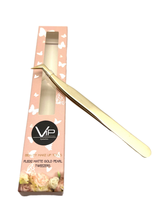 VIP Extensions Eyelash Tweezers FLE008, Blue