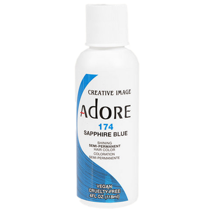 Adore Semi-Permanent Hair Color, 4 fl oz - 174 Sapphire Blue