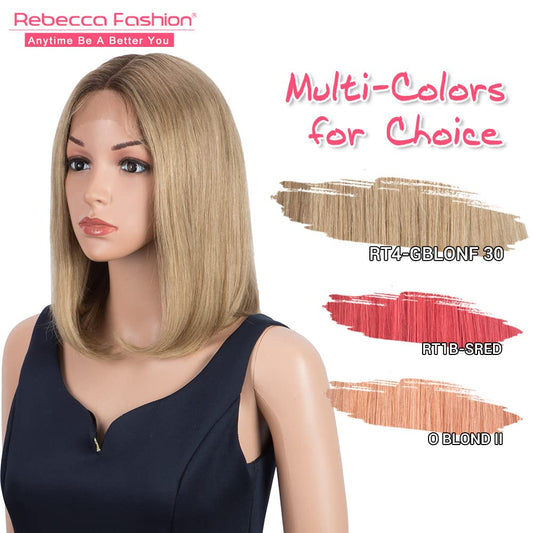 T-Part Lace Front Human Hair Bob Wig, Golden Blonde 30, 12 in